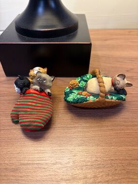 LOT Hallmark Keepsake Kittens Cats Christmas Ornaments Cat Lover Mittens Basket